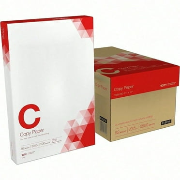 Copy Paper, 11" x 17", 92 Brightness, 20 lbs., Ledger Size Paper (500 Sheets/Ream, 5 Reams/Carton)