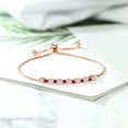 thumbnail image 3 of Gem Stone King 18K Yellow Gold Plated Silver Moissanite and Created Ruby Tennis Bracelet for Women (1.00 Cttw, Fully Adjustable up to 9 inch), 3 of 3