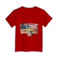 thumbnail image 4 of Rotm Liberty'S Kids American Heart Flag Girls 4th of July Shirt USA Patriotic Kids Sequin T-Shirt Red,9-10 Years, 4 of 4