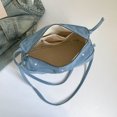 thumbnail image 6 of Women Large Capacity Shoulder Bag With Zipper Closure Polka Dot Crossbody Purse Adjustable Strap Shoulder Messenger Bag For Travel Shopping Work Daily Use (Light Blue), 6 of 7