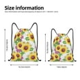 thumbnail image 2 of Zufioo Sunflowers Sports Cinch Sack Gym String Bags Machine Washable Heavy Duty String Backpack for Men Women-Small, 2 of 6