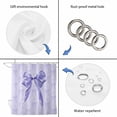 thumbnail image 4 of Purple Bow Shower Curtain, Waterproof Shower Curtains for Bathroom, Cute Bowknot Simple Pure Color Washable Fabric Bathtub Curtain Set Bath Decor with 12 Hooks 72"x78", 4 of 8