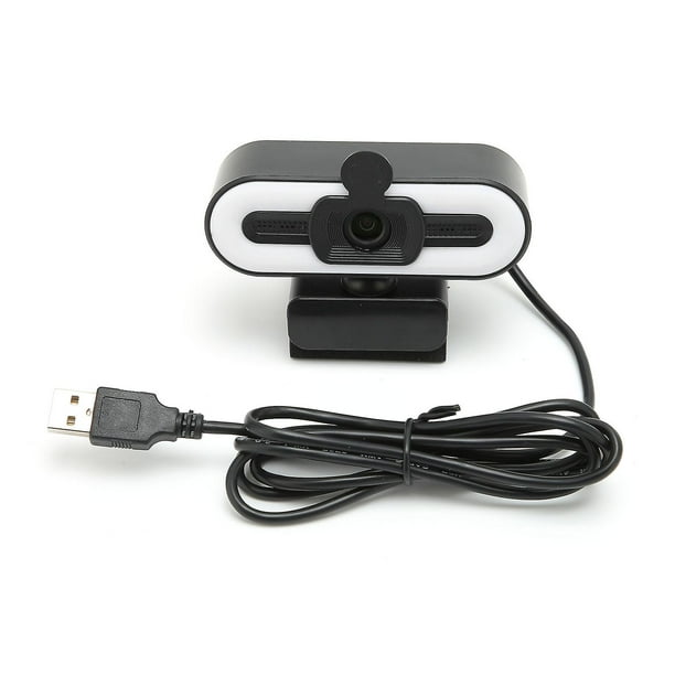 USB 2.0 Webcam 1080P HD 30FPS High Resolution LED Light PC Camera with Microphone for Live Streaming Video Conferencing