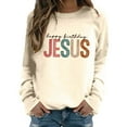 thumbnail image 2 of Shadoumai Jesus Crewneck Sweatshirts Women Christian Letter Print Shirts Casual Fall Long Sleeve Pullover Oversized Winter Clothing, 2 of 5