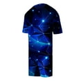 thumbnail image 2 of Vedolay Short Sets Men 2 Piece Outfit Men's 2 Pieces Set Short Sleeve Beach V-neck Shirts Summer Vacation Loose Short with Pockets,Dark Blue XL, 2 of 3