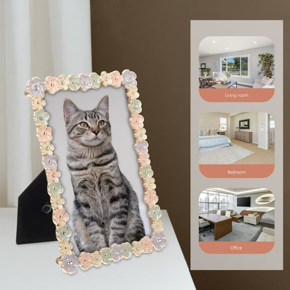 FESTFENDS Alloy Household Photo Frame Simple Style for Home Decoration 1Pcs