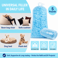 thumbnail image 3 of Bean Bag Filler, Shredded Memory Foam with Cooling Gel Particles, Bean Bag Refill & Pillow Stuffing for Couch Cushions, Dog Beds and Crafts (5 lbs), 3 of 11