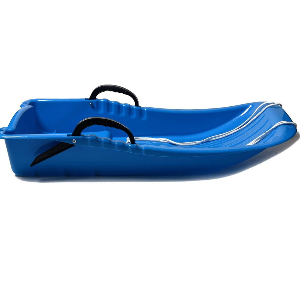 GuoouG Winter Durable Plastic Snow Sled Boat Shape Snow Sledge Outdoor Pulling Snow Board Snow Seats for Kids w/Pull Rope,Green