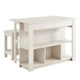 thumbnail image 2 of Meadowbrook3-Piece Kitchen Island and Stool Set in White Maple, 2 of 10