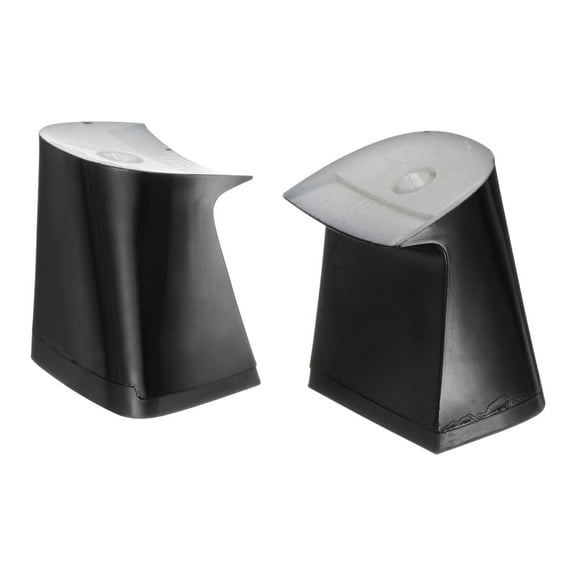 Uxcell 1pair Heel Repair Replacement 1.77"x2.2" High Chunky Heel DIY for Women Shoe, Black
