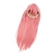 thumbnail image 5 of Peluca Larga de Cosplay, Alta DensiDad de Alta Densidad Fácil de Asegunrar una Peluca Rosa Dañada Textura Sintética Con Flequillo para Cosplay, 5 of 7