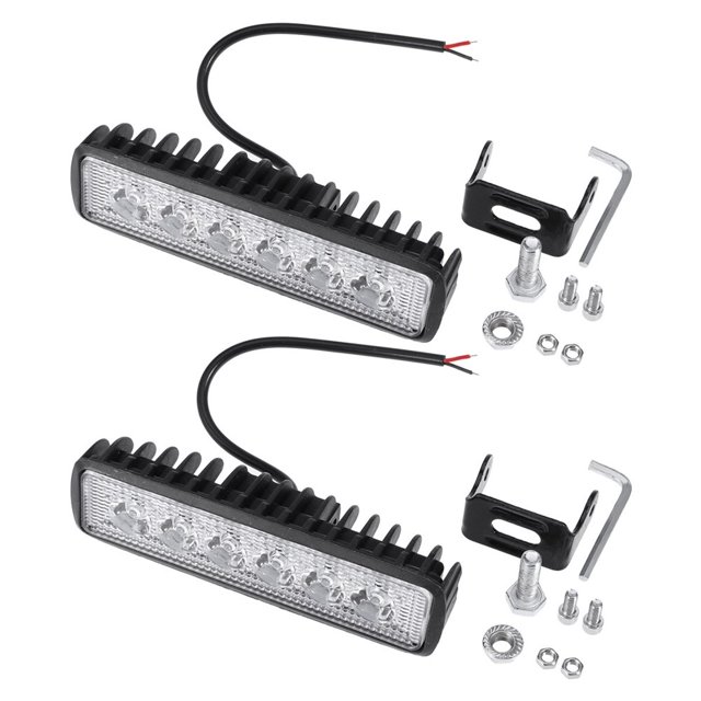 HLONK 2pcs 18W LED Light Bar LED Work Light Spot Fog Light Off Road Lights Driving Light Boat Light for SUV ATV Car Truck Cart