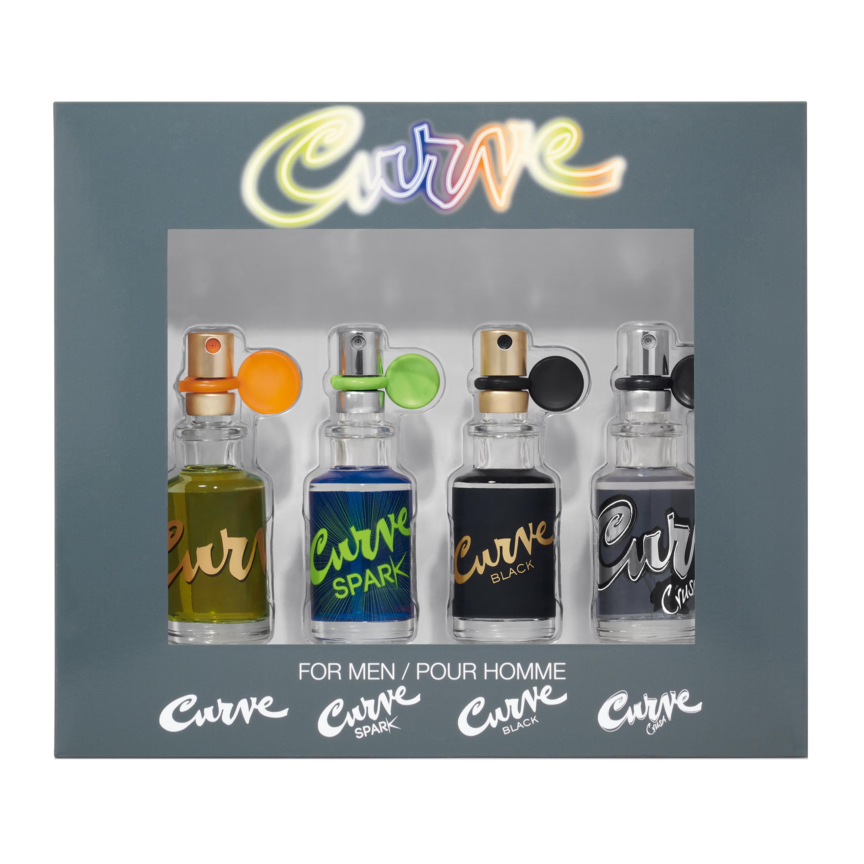 Curve Spark Black Crush Cologne Gift Set for Men, 4 Pieces Walmart