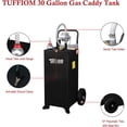 thumbnail image 3 of Portable Fuel Storage Tank with Reversible Manual Pump & Large Wheels, 30 Gallon Gas Diesel Transfer Caddy, 3 of 9