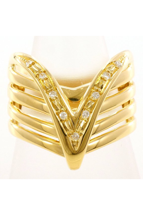 Pre-Owned 18K (18-karat) Yellow Gold Ring with Diamond (carat mark not specified), Certificate...
