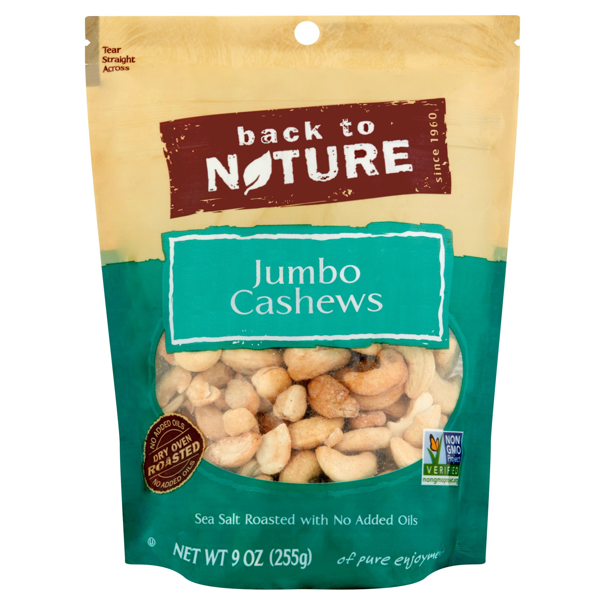 Back To Nature Jumbo Cashews, 9.0 OZ by Back to Nature Foods Co., LLC