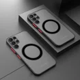 thumbnail image 1 of Matte Frosted For Magsafe Magnetic Wireless Charging Case For Samsung Galaxy S24 S23 S22 S21 Ultra Plus FE Shockproof Hard Cover Black For S21, 1 of 6