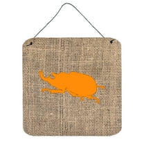 Beetle Burlap and Orange BB1064 Wall or Door Hanging Prints