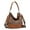Leopard-Brown, variant on Wrangler Hobo Bags Large Crossbody Bags for Women Shoulder Purses with Striped Cotton Straps, Dark khaki