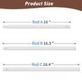 thumbnail image 5 of 1" Diameter Curtain Rods,16"-28" Heavy Duty Curtain Rod with Aluminium Finials for Windows,Easy to Install,White, 5 of 12