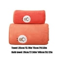 thumbnail image 4 of Xuniizn Bath Towel and Wash Cloths Set: 2* Animal Embroidered Bath Towel, 100%Polyester, Highly Absorbent & Fade Resistant, 4 of 7