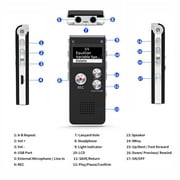 Electronicstar Voice Activated 8GB Mini Portable Tape Dictaphone Voice Recorder