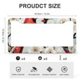 thumbnail image 3 of License Plate Frame Cardinals RedBird Dogwoods License Plate Frames Cover Holders 2 PCS Vintage Watercolor Red Birds Quality Aluminum Metal License Plate Frames for Us Standard Vehicles, 3 of 6