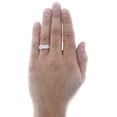 thumbnail image 5 of 14K White Gold Engagement Anniversary Band Mens Diamond Wedding Ring 1.50 Ct., 5 of 5