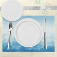 thumbnail image 3 of Ambesonne Nature Place Mats Set of 4, Peaceful Fluffy Clouds, Standard Size, Blue White, 3 of 6