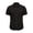 Black*, variant on RUTAYY Men's Shirts Short Sleeve Solid Color Tops Breathable Comfort Button Down with Pocket Casual Everyday Wear Work Beach Blouse