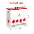 thumbnail image 2 of SHZOND Automatic Chicken Feeder 120 LBS, 10 Port Metal Poultry Feeder,\Weatherproof Lockable Design with 10 Feeding Ports for Automatic Poultry Feeding & Cost Saving, 2 of 7