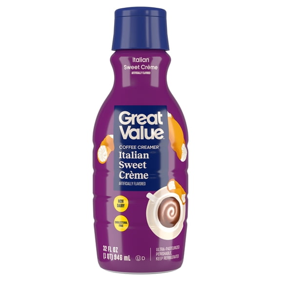 Great Value Italian Sweet Creme Coffee Creamer, 32 fl oz