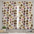 thumbnail image 2 of Ambesonne Colorful Valance & Curtain, Coffee Cups Cookies, 55"x24", Multicolor, 2 of 6