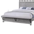 thumbnail image 4 of Bix Queen Size Bed w Upholstered Footboard- Light Gray Wood Grain, 4 of 6