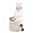 thumbnail image 1 of Estatuilla de chef Estatua de chef Escultura de chef Decoración de escritorio Decoración de cocina Adorno artesanal LHCER Descripción de la referencia, 1 of 8