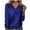 Blue, variant on Oalirro Polyester Long Sleeve Shirts for Women V Neck Solid Women Dressy Blouses Tops Casual Long Sleeve
