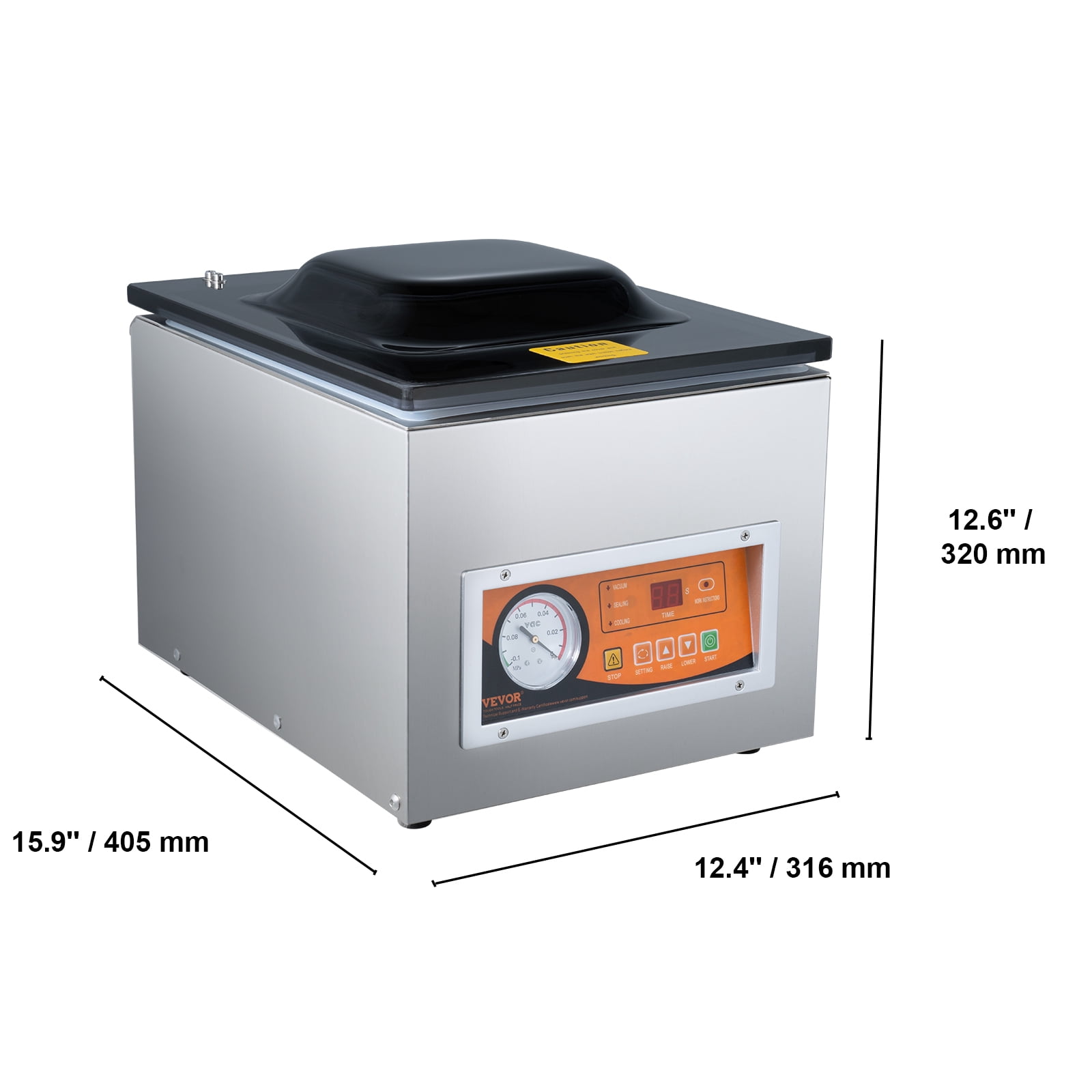 VEVOR Chamber Vacuum Sealer, 260W Sealing Power, Vacuum Packing Machine for Wet Foods, Meats, Marinades and More, Compact Size with 10.2" Sealing Length, Applied in Home Kitchen