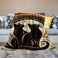 thumbnail image 2 of Orinice Cats Moon Night Warm Lightweight Blanket Soft Fleece Blankets All Seasons Flannel Material Blanket for Bed Couch Sofa Office Decor 100 x 130cm 130 x 150cm 150 x 200cm 40x50in, 2 of 6