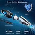 thumbnail image 3 of Audew Car Vacuum Cleaner, Mini Vacuum Portable Handheld Vacuum Cleaner with 16.4 Ft Cord, 8000PA 12V Wet & Dry Car Vacuum for Pet Home Office, 3 of 7