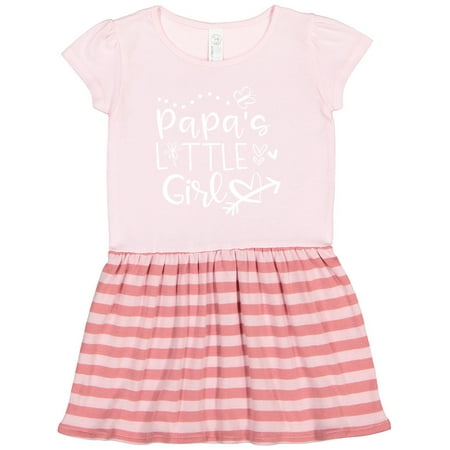 

Inktastic Papa s Little Girl with Hearts Flower and Butterfly Gift Toddler Girl Dress