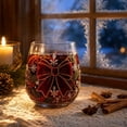 thumbnail image 5 of 1pc Christmas Stemless Wine Glass, 2D Christmas Drinking Glasses for Handleless Tumbler Cup, Hand Clear Glass Cup for Holiday Home Party Decor, 4x3in, 5 of 6