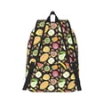 thumbnail image 2 of Naloa Fruits Canvas Backpack for Men Women Rucksack Casual Travel Daypack College Tote Satchel Bookbag for Teens-Medium, 2 of 7