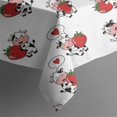 thumbnail image 5 of White Cow Strawberry Love Pattern Rectangle Tablecloth 60"x102",Waterproof Polyester Rectangle Table Cloth, Wipeable Spillproof Polyester Tablecloth for Dining, Camping, Indoor and Outdoor, 5 of 6