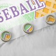 thumbnail image 4 of Erosebridal Mint & Purple Dripping Waffle Green Baseball & Bat Sketch Graphic Black Out Curtains, Baseball Graphic Curtains Pack of 2 (42x63 Each) for Boys And Girls Kids,Breathable Home Decor, 4 of 6
