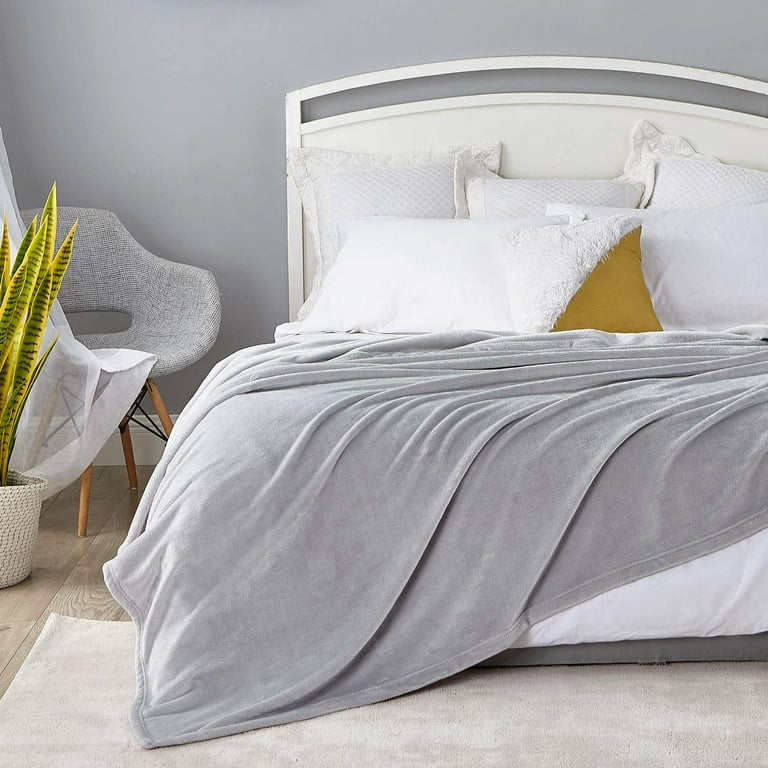 Cuddly blanket gray 150x200 cm blanket fleece blanket extra soft