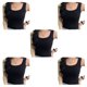 thumbnail image 1 of Qarigey Camiseta sin mangas corta para mujer, camisola ancha sin costuras, camiseta con almohadilla, chaleco corto de moda, informal, sin Type2 NO2, 1 of 6