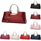 thumbnail image 4 of Bolso de mano para mujer Bolso de hombro PU Charol Bolso de hombro Borgoña kaili Sencillez, 4 of 5