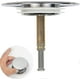 thumbnail image 1 of Bath Stopper, 70 Mm, With Double Seal, Height Adjustable, Universal Bath Stopper, Sink Valve, Hardened Brass With Chrome Finish, 1 of 5