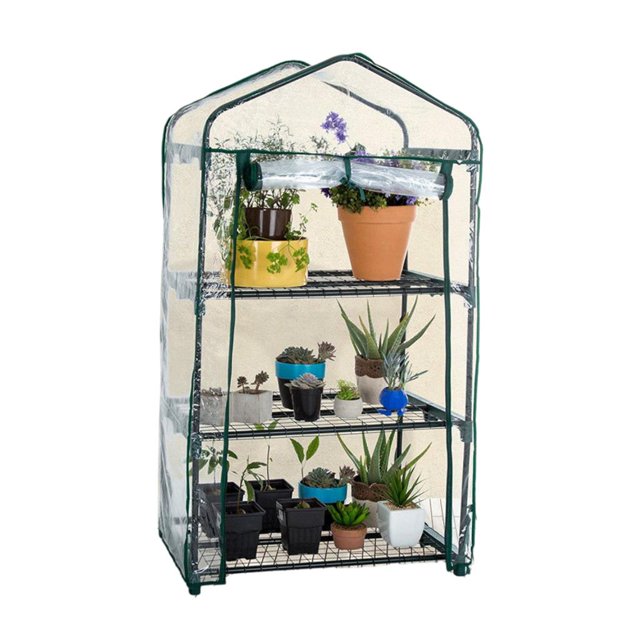 , refugio de plástico transparente para plantas de interior y exterior Tres niveles69×49×126cm Zulema Invernadero