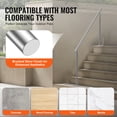 thumbnail image 5 of KFFKFF Handrails for Outdoor Steps, 70.9 in/180 cm Stair Rail Kit, Durable Stainless Steel Railings with Installation Accessories, Double-Column Handrails for Porch, Deck, and Senior Safety, 5 of 9